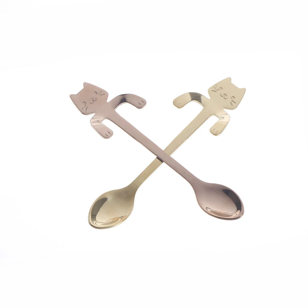 1 шт. нержавеющая сталь кошка кофейная ложка десертная ледяная конфеты кухонная