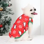 Женская одежда для домашних питомцев, одежда в рождественском стиле для маленьких и средних собак, жилет с рисунком Санта-Клауса, щенка, кошки, костюм чихуахуа