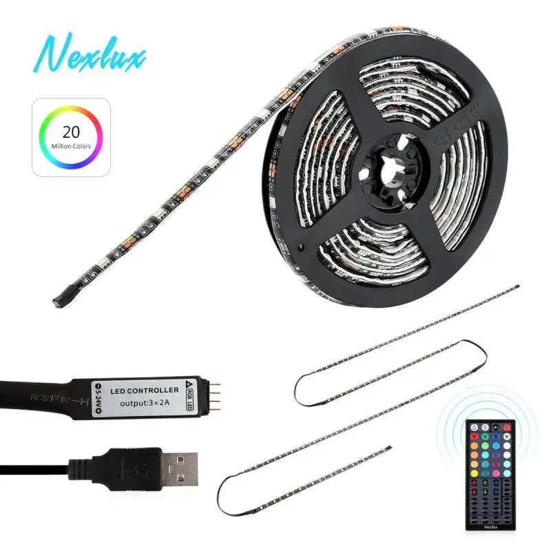

Светодиодная лента 3 м, водонепроницаемая лента 5050 RGB 5 в постоянного тока, гибкая светодиодная лента, Светодиодная лента для телефона, совме...