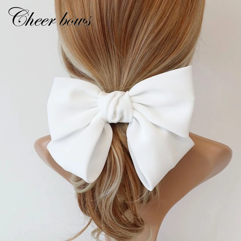 

Large Butterfly Hair Clip Cheer Bow Women Hairpins Bowknot Satin Two Layer Barrette Girls Classic Hair Accessories Free Shipping