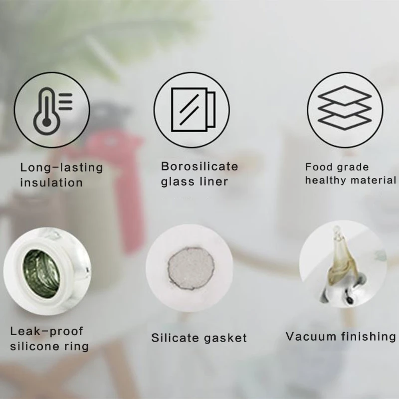 

1L Large Capacity Nordic Household Thermal Insulation Pot Glass Liner Hot Water Thermos Retailsale