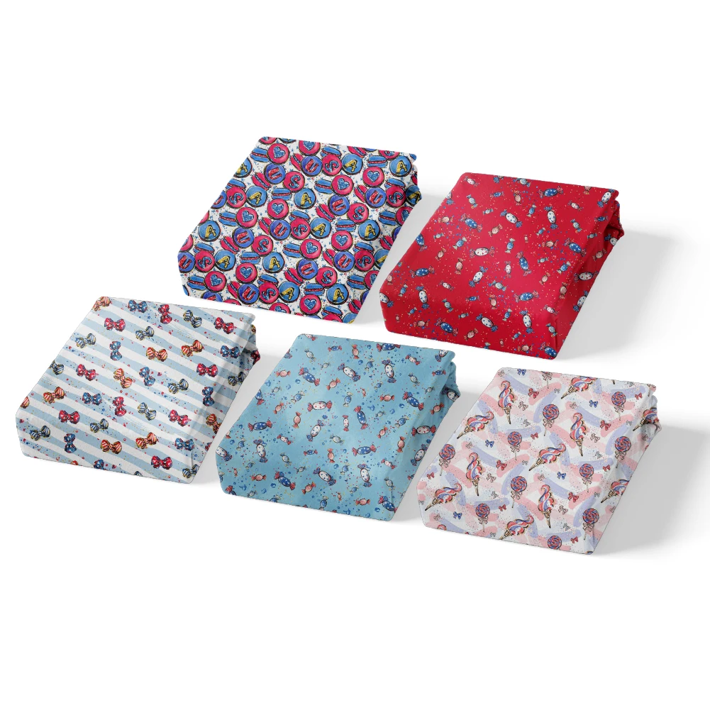 Полиэфирная хлопчатобумажная ткань цветная Милая Яркая Ткань для шитья маска