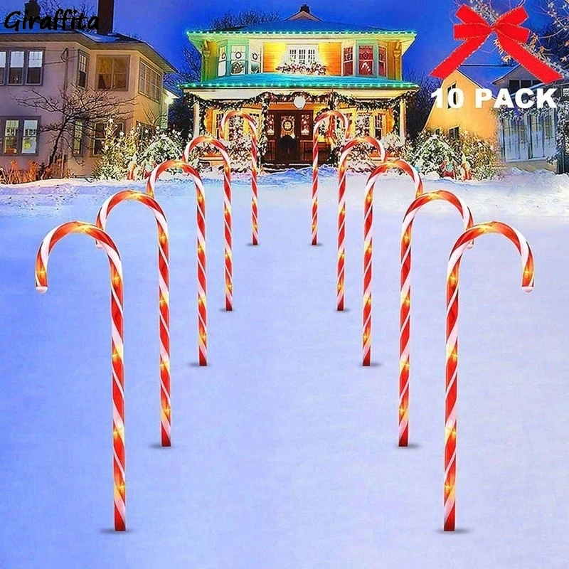 

10 шт., Светильники для украшения рождественской елки