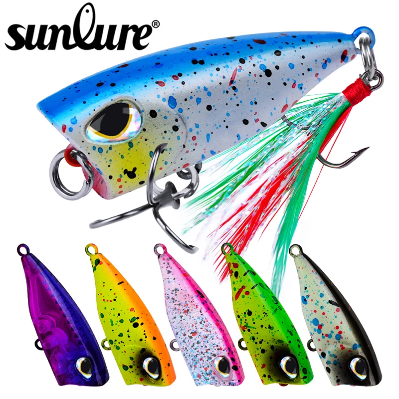 Приманка для рыбалки Sunlure 1 шт. Поппер 4 г-0 14 унций/4 3 см-1 69 дюйма жесткая
