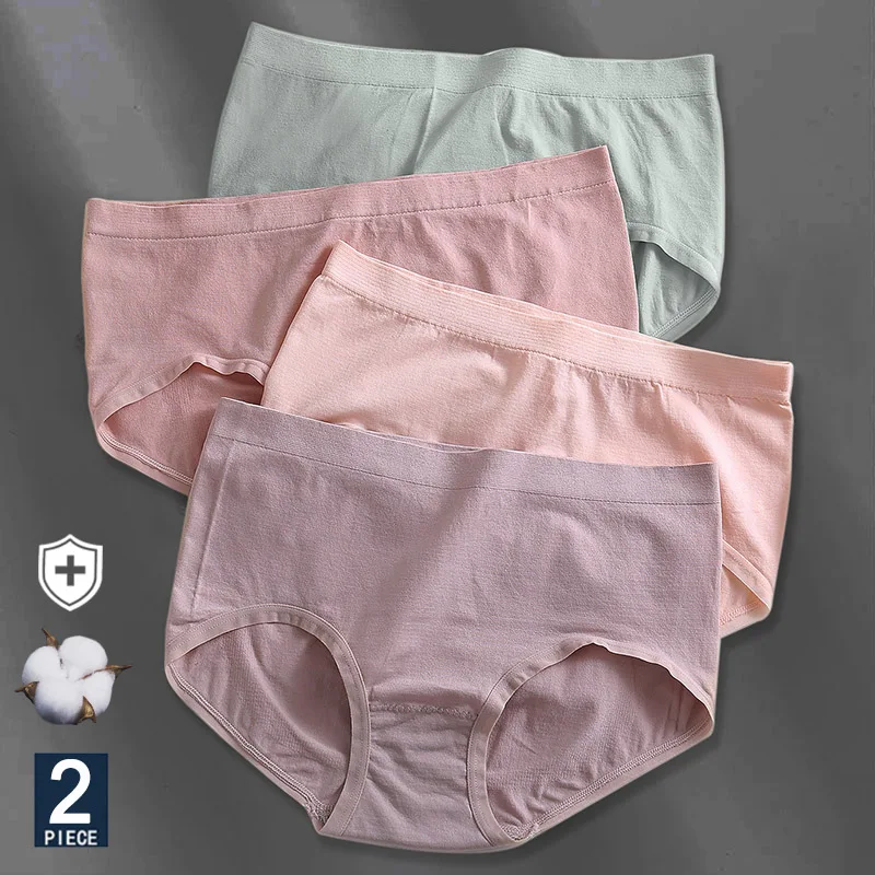 

Women's Cotton Panties High Waist Briefs For Woman Graphene Crotch Antibacterial Comfort Underwear Skin-friendly Panty Intimate