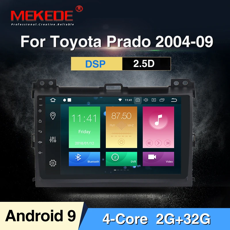 9853 HD Android 9,0 автомобильный DVD gps для Toyota Prado 120 2002-2009 Авторадио gps автомобильный Радио gps центральный мультимедийный в тире головное устройство - Цвет: 32G