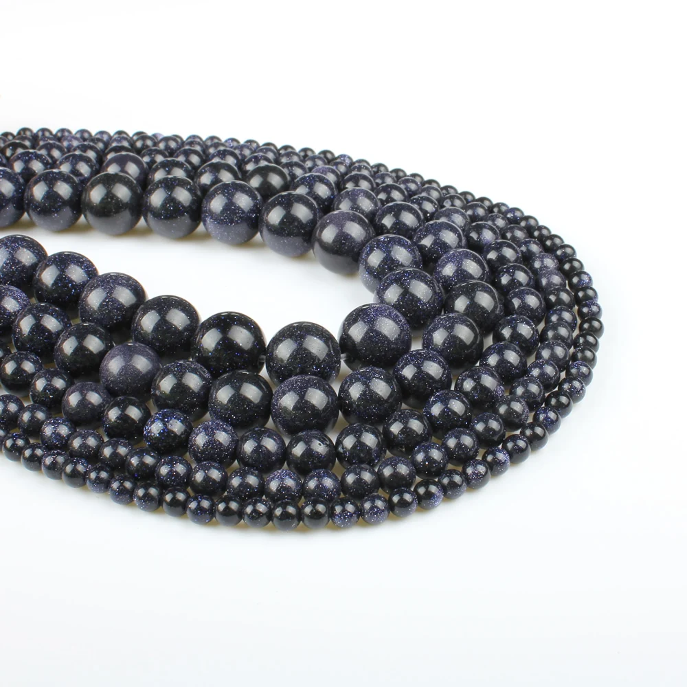 Натуральный драгоценный камень популярный синий песчаник круглые свободные