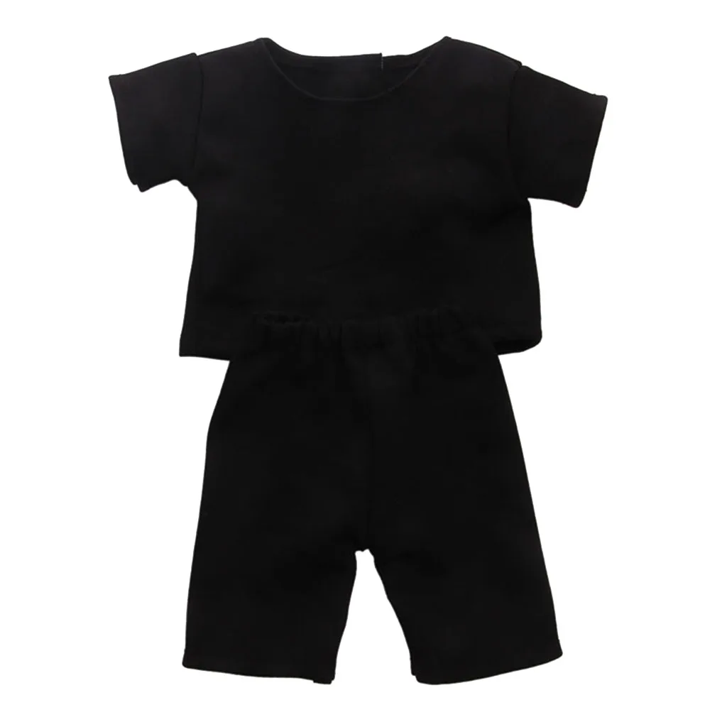 

Casual Clothes Black Top Pants for 18" AG American Doll Dolls Sportswear Outfit