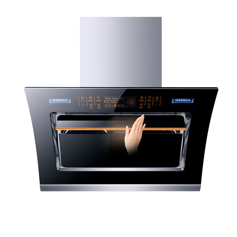 

Household Range Hood Dual Motor Automatic Cleaning Wall-mounted Range Hood Side Suction Oil-absorbing Kitchen Appliances