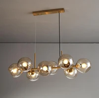 nordic loft glass ball pendant lights creative molecule design winehouse living room kitchen bar e14 hanging light fixtures