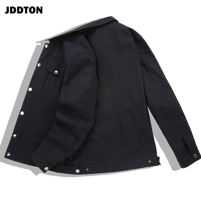 JDDTON Spring Men's Solid Color Lapel Loose Jackets Male Casual Streetwear Hip Hop Coats Comfortable Fashion Clothing JE240 | Мужская