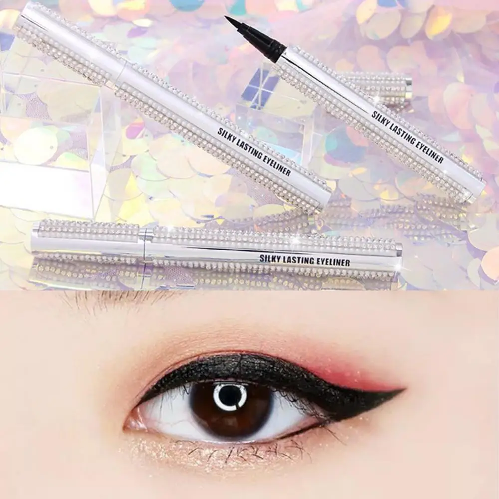 

Shiny Rhinestone Silky Waterproof Non Smudge Fast Drying Eyeliner Eyelash Pencil