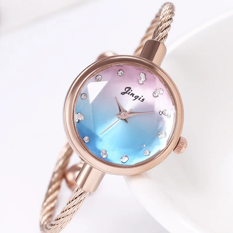 Новые сплав трос с цветным браслетом ретро маленькие свежие роскошные женские