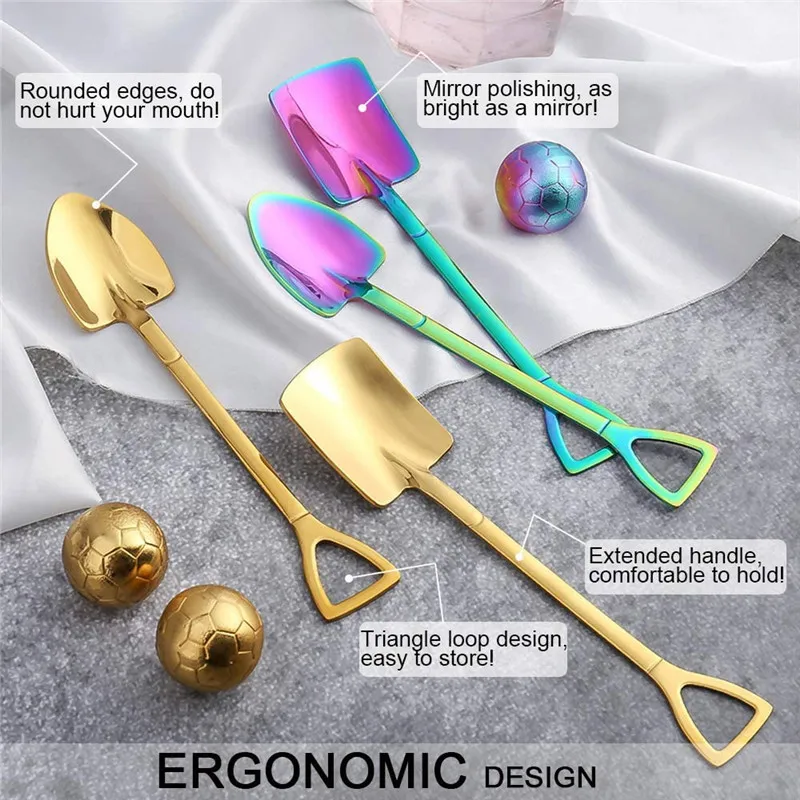 2 шт./комплект Детская кофейная ложка из нержавеющей стали|Ложки| |