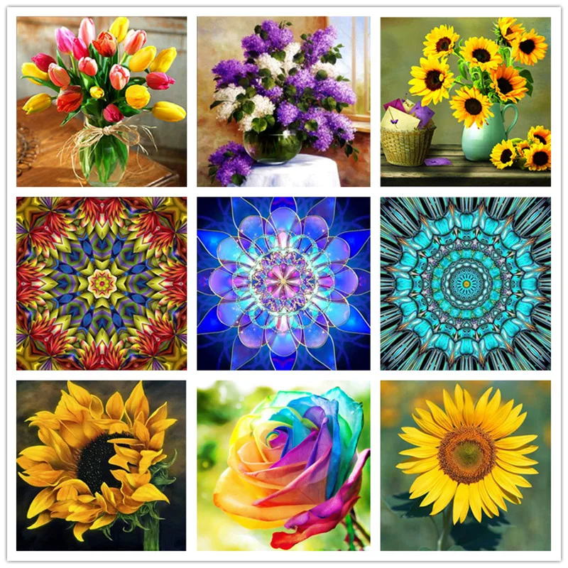 Алмазная картина полный 5D дрель вышивка подсолнуха крестиком Декор подарки