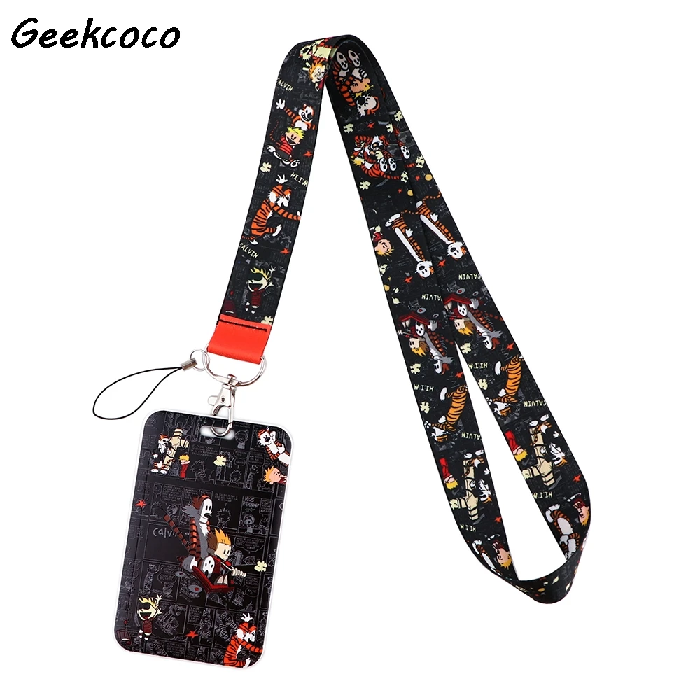 

20pcs/lot J2305 Cute Cartoon Tiger ID Credit Card Holder Students Bus Card Case Lanyard Identity Badge Cards Cover