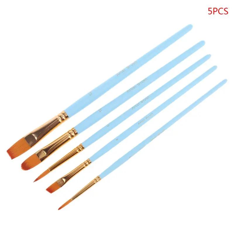 

5/15pcs Art Painting Brush Nylon Hair Variety Style Oil Acrylic Paint Watercolor M17F