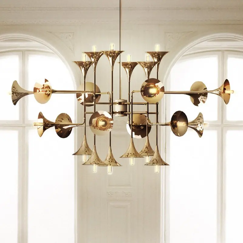 

Modern Delightful Speaker Chandelier Pendant Lamp Ceiling Light Decor Lighting Fixture LED Suspension Lamps PA0500