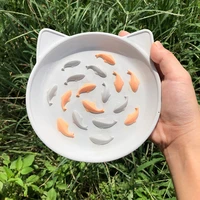 concrete silicone mold pet food tray cat food bowl anti choking design dog basin epoxy resin mold cement mold