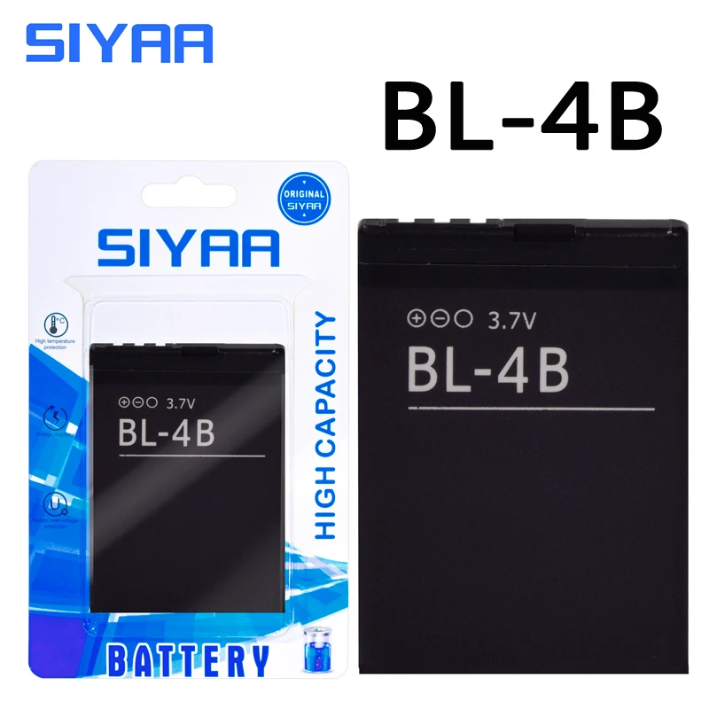 SIYAA телефон Батарея BL 4B 4C 5B 5C для Nokia 5 2630 7373 N75 N70 N76 N72 6136 6300 5070 батареи|Аккумуляторы