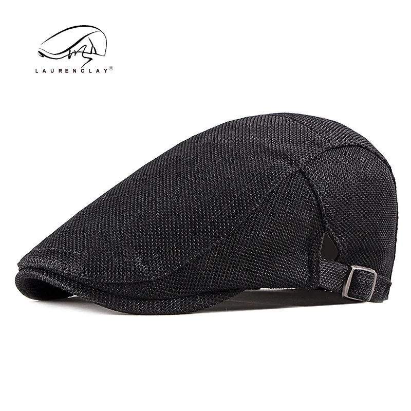 

Men's and women's outdoor casual hat simple glossy cap women's breathable mesh Beret men's progressive hat