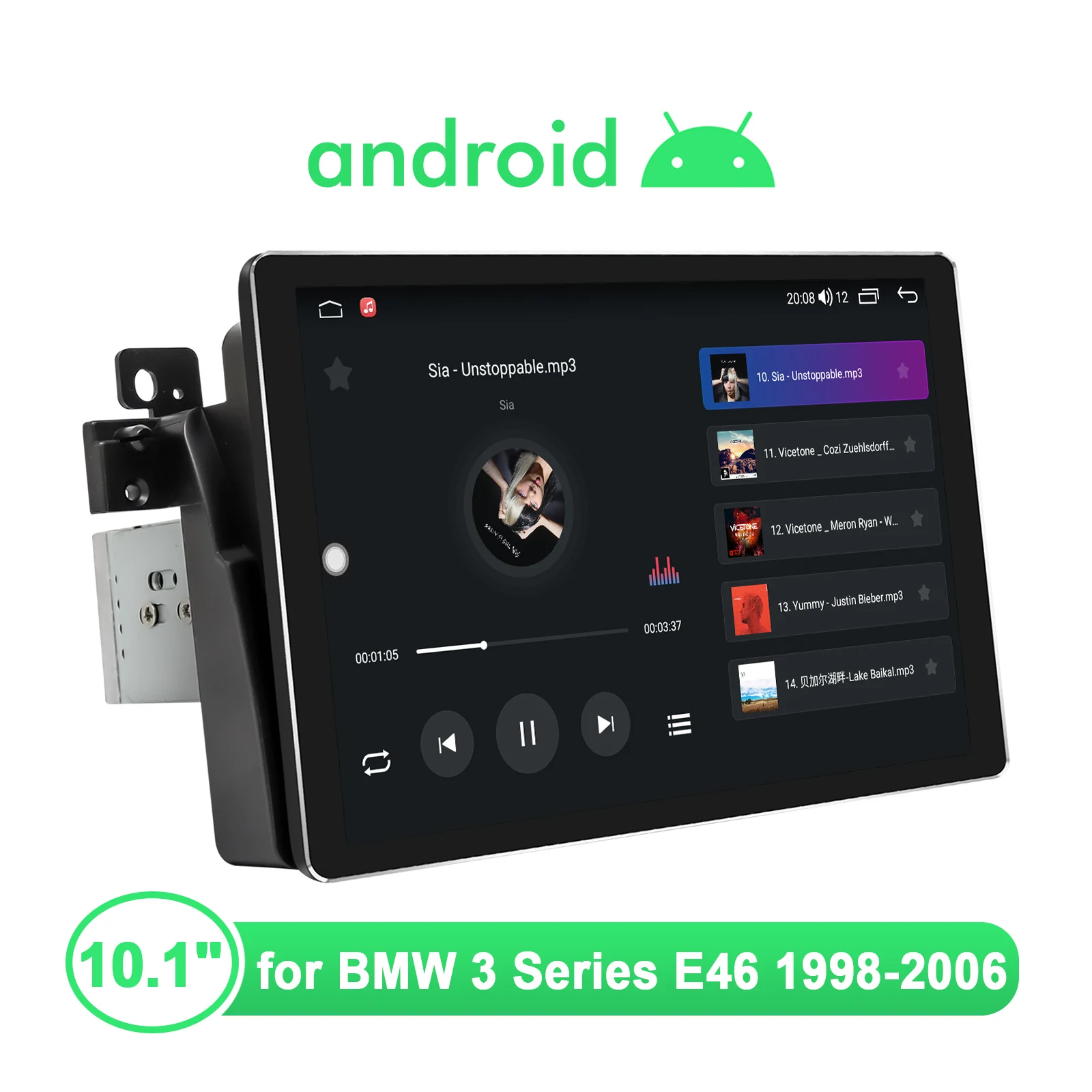 Автомагнитола 10 1 дюймов Android стерео 1280*800 мультимедийный плеер Apple Carplay головное