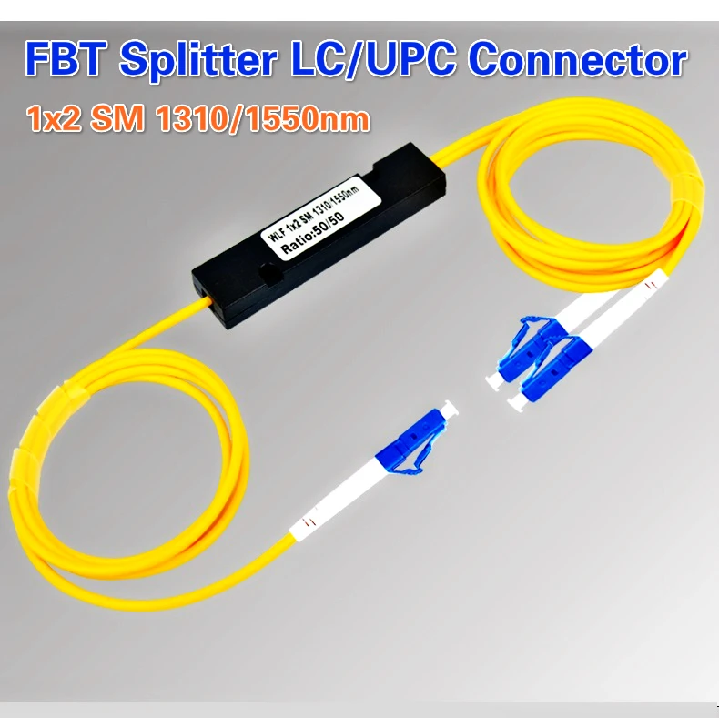 Оптоволоконный сплиттер FBT LC/UPC соединитель 1x2 SM 1310/нм