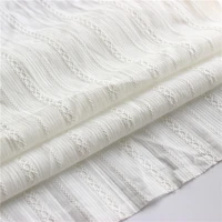 100150cm white cloth cotton jacquard pastoral small fresh dress fabric