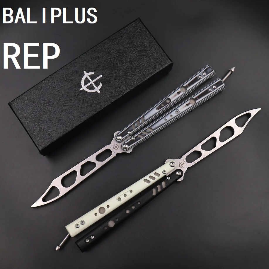 Нож-бабочка Balisong Trainer Flipper BRS Rep Клон-нож репликатора G10 с титановой ручкой лезвие D2