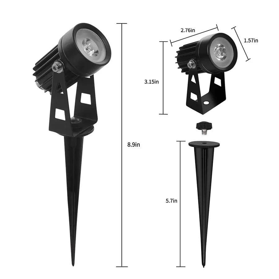 

4 IN 1 Outdoor Garden Spike Lawn Lamps AC110V 220V 15W Garden Landscape Path Tree Wall Spotlights For Park