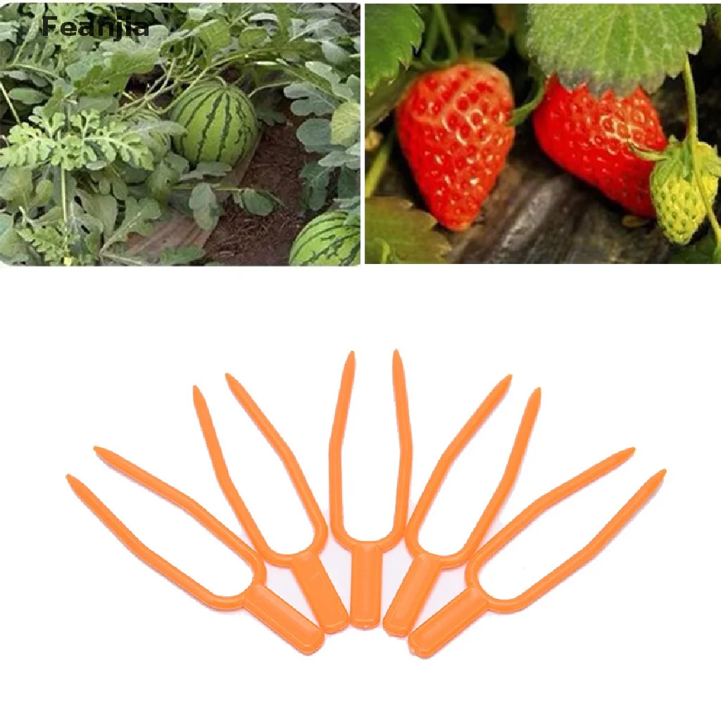 

5.5/6.5cm Strawberry Plant Fixing Clips Agricultural Plastic Climbing Support Fastening Fixture Clamp Fork Watermelon Vines Clip