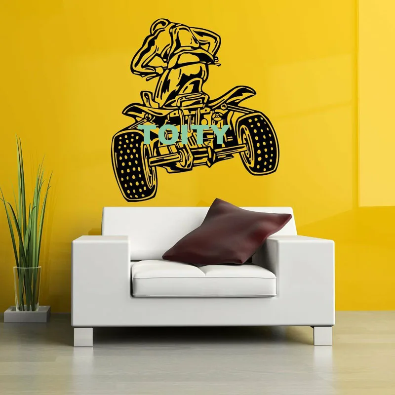 H62cm x W57cm 29 Конструкции квадроцикл atv гоночный Rider Экстремальная Спортивная Наклейка на стену 4 Wheeler по бездорожью Декоративная Виниловая Наклейка Декор дома Фреска - Цвет: H62cm x W57cm