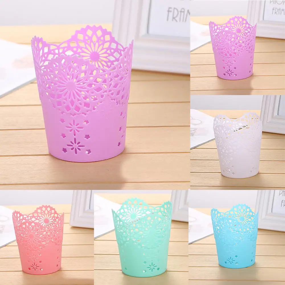 Полый Цветочный держатель для карандашей и кистей настольный органайзер Декор |