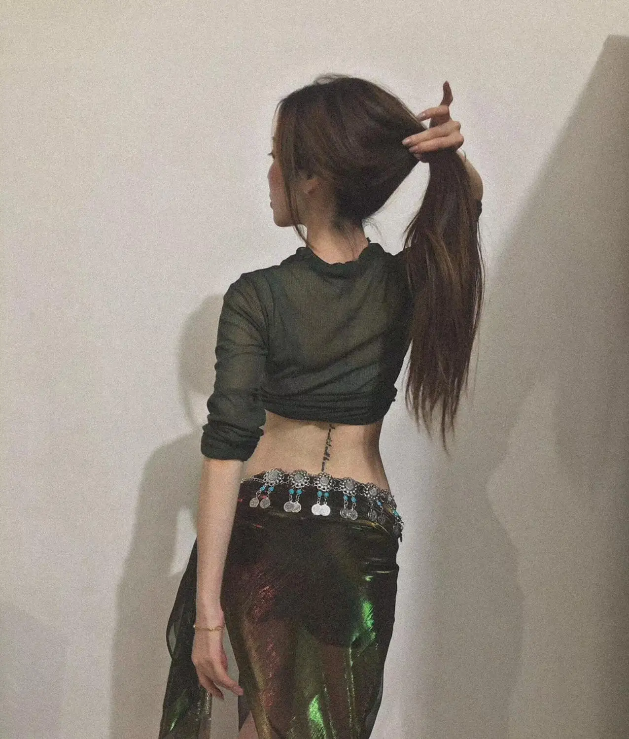 Цыганский цвет монета кисточкой Танец сексуальный живот цепочка для тела на