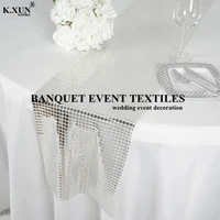 cheap price square sequin table runner for wedding tablecloth event party decoration christmas