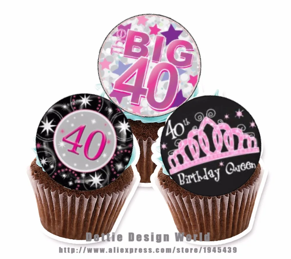 24 взрослых 40th на день рождения съедобный торт фигурки жениха и невесты Вафли риса