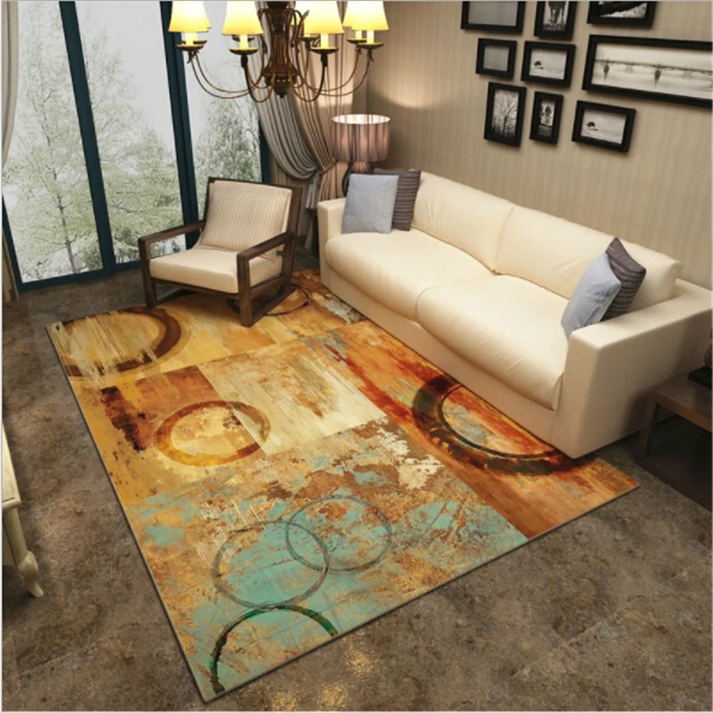 

2020 New Nordic Abstract Style Mat Polyester Anti-wrinkle Carpets for Living Room Home Decor Bedside Bedroom Rug