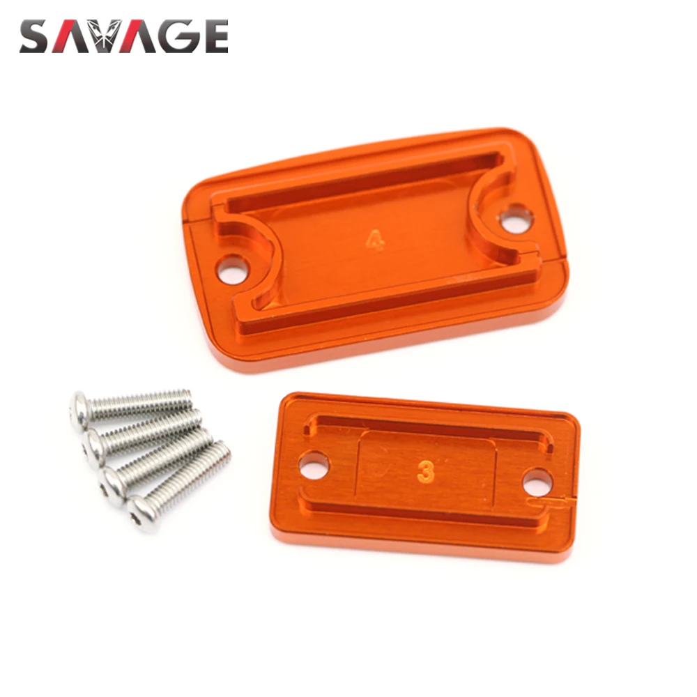 

Front Brake Clutch Cylinder Reservoir Caps For 690 SMC 2008-2012 09 10 11 Motorcycle Accessories CNC Oil Fluid Cover