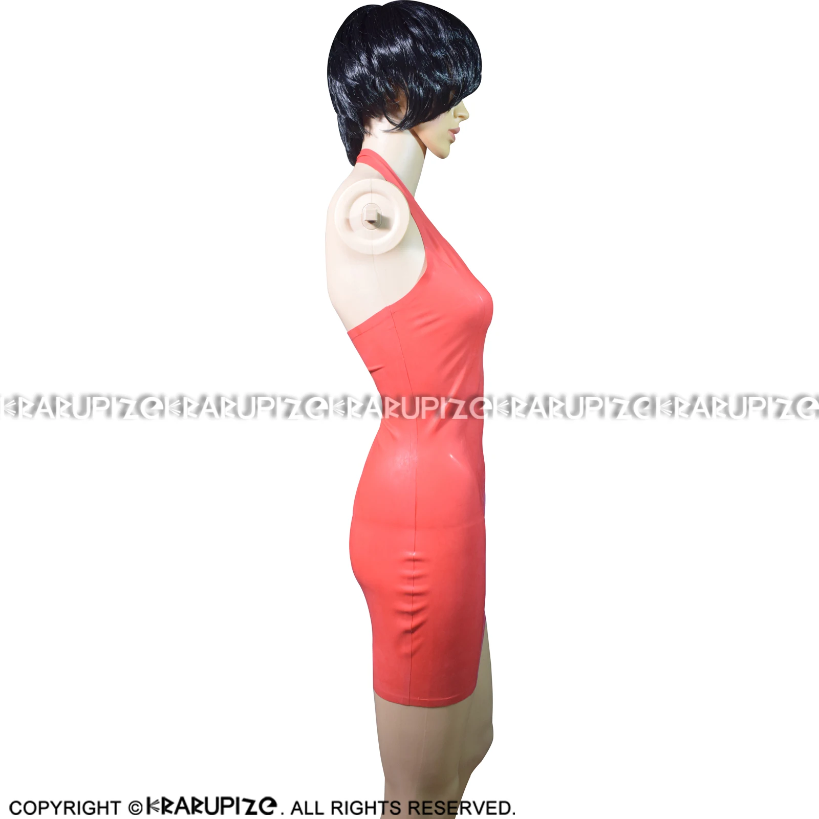 Красный сексуальный бодикон с лямкой на шее|Женские платья| |