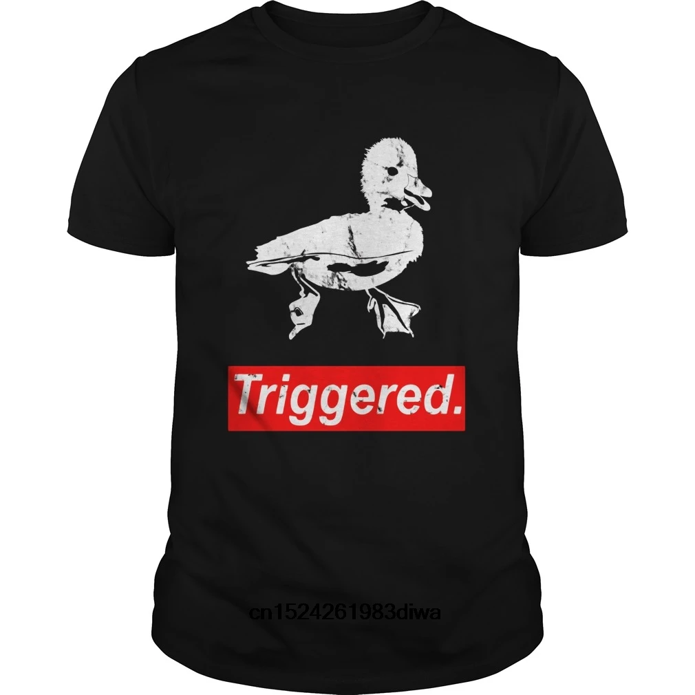 

Funny Men t shirt Women novelty tshirt Triggered Duck Meme Shirt Funny Dank Meme T-Shirt Gift cool T-Shirt