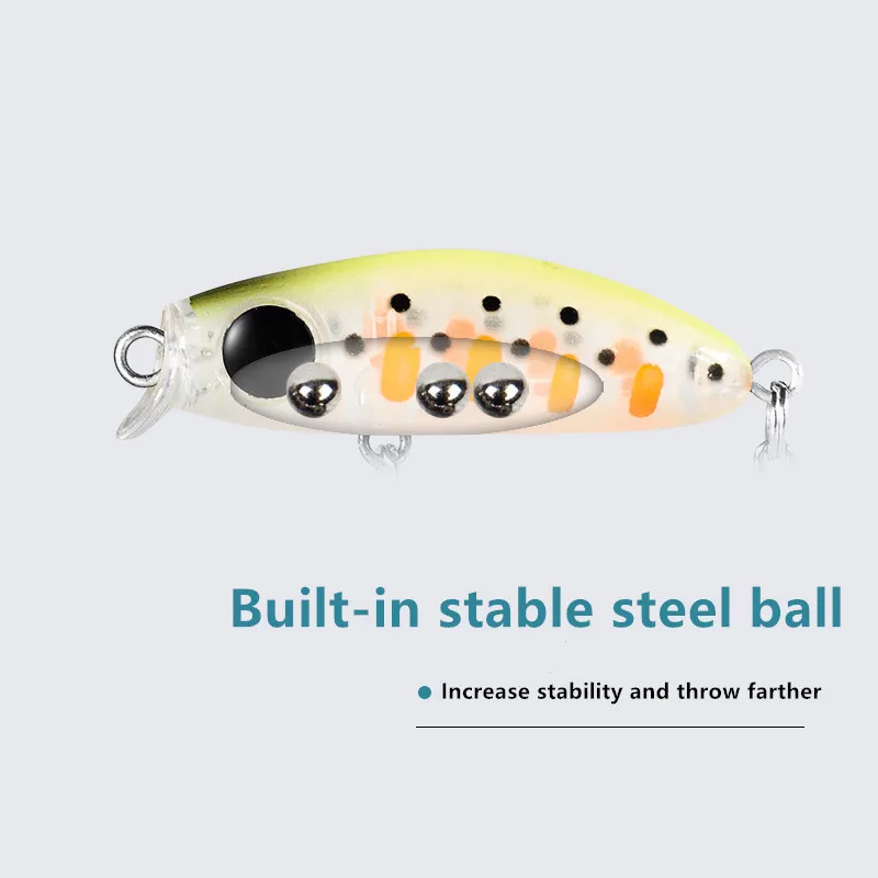 Рыболовные снасти жесткие приманки тонущий мини робот рыба япония 5 см leurre черный