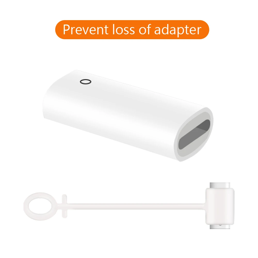 

Anti-lost Cap Holder Nib Cover For Apple Pencil 2 1 Dust-proof Cable Adapter Tether Kit Prevent Loss Lightweight Silicone