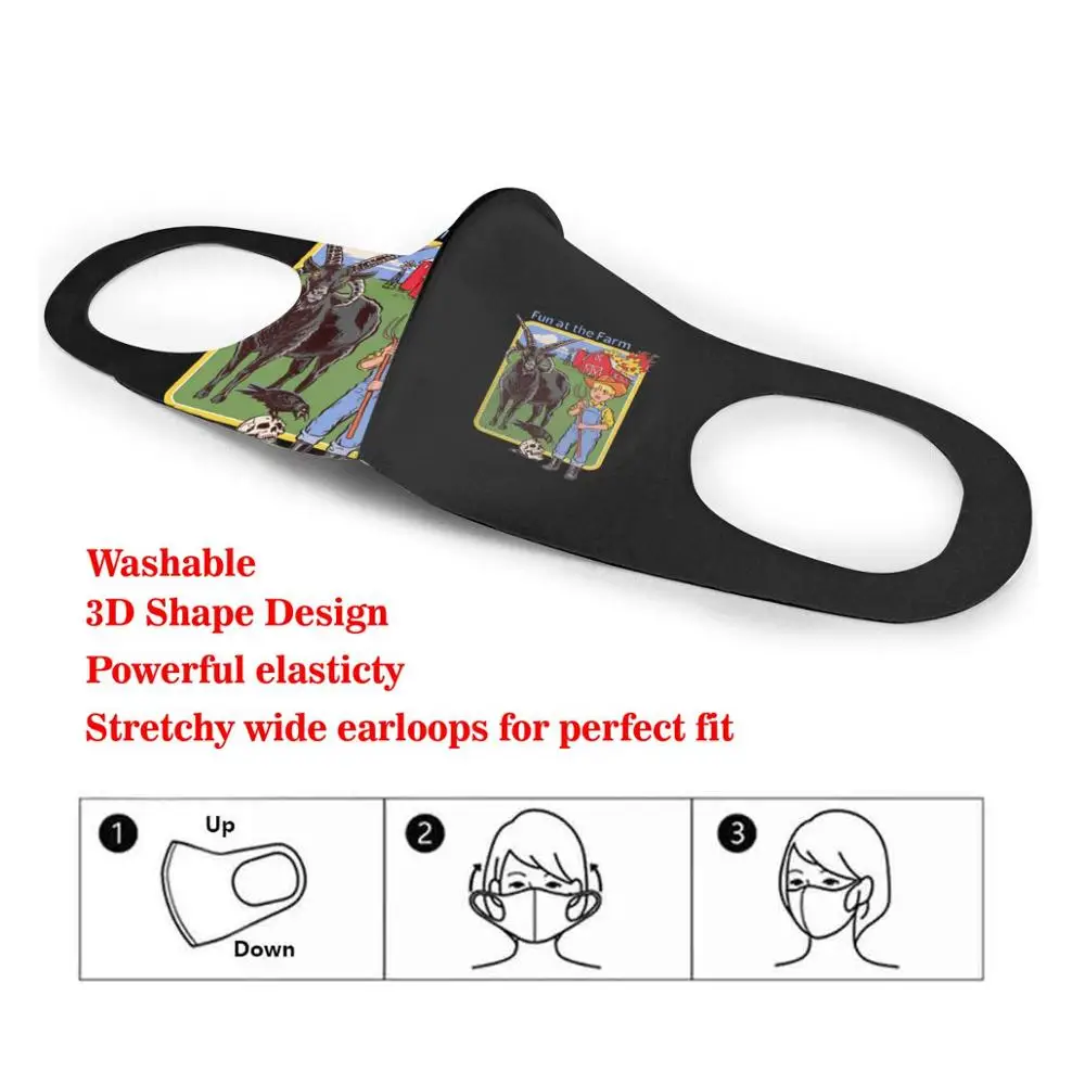 Веселая на ферме черная Филлипа демоническая Коза смешная хлопковая моющаяся