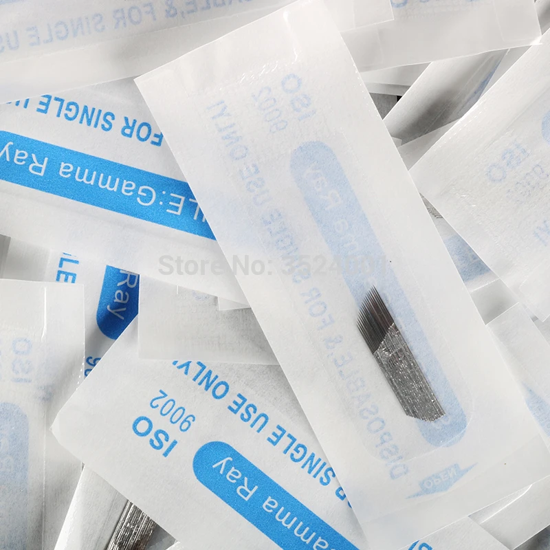 Иглы для перманентного макияжа бровей 3 ряда 500 шт.|Иглы тату| |