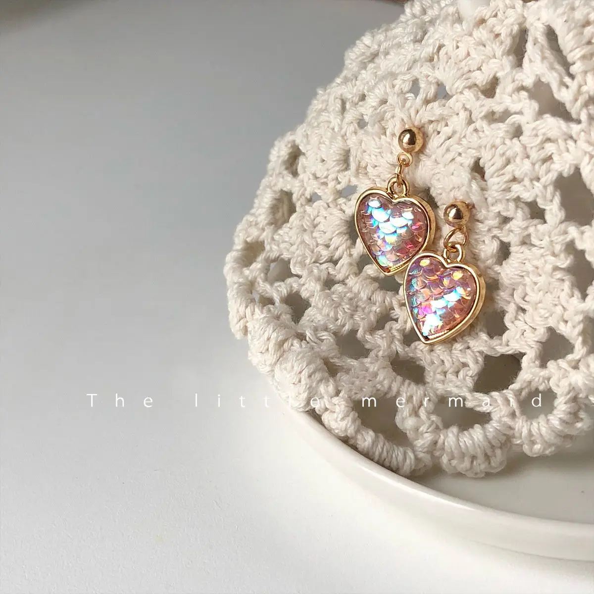 

2021 color mermaid waves dream love sweet earrings earring girl fashion