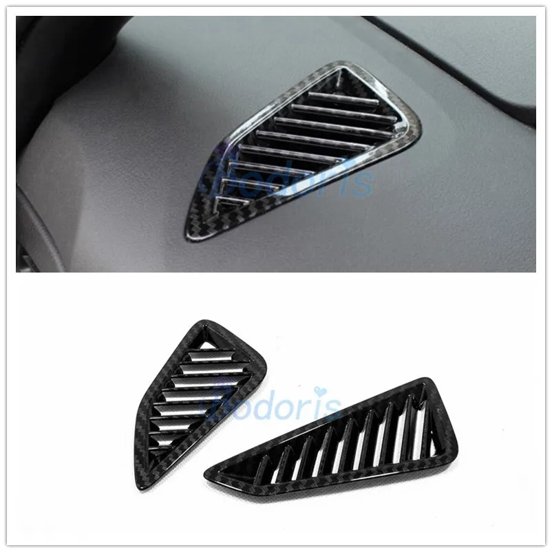 

For LHD Toyota Corolla 2019 Carbon Fiber Color Interior Dashboard Air Vent AC Outlet Cover Panel Chrome Car Styling Accessories