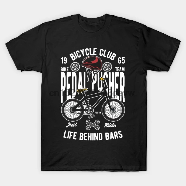 Мужская футболка для езды на велосипеде толкатель велосипед в ретростиле с