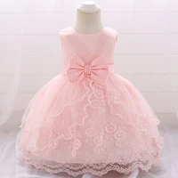 2022 pink white baby girl dress 1st birthday dress for christmas kids clothes child christening princess evening clothing