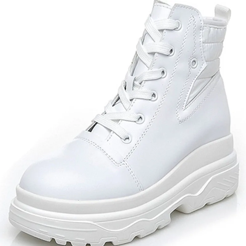 NEWDISCVRY/женские ботинки на платформе из натуральной кожи коллекция 2019 года зимние