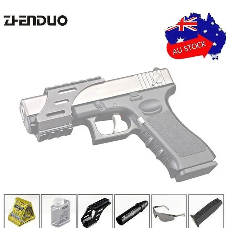 silver Zhenduo нейлон RX ручной G18 гель мяч Blaster-пульки, маг-fed игрушечный пистолет AU - Цвет: silver